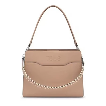 Bolso Shopper TOUS Audree Saffiano Topo Mediano 2002286345