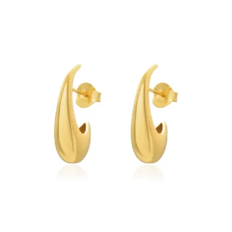 Pendientes Lágrima Plata Baño Oro PPR-AS659H