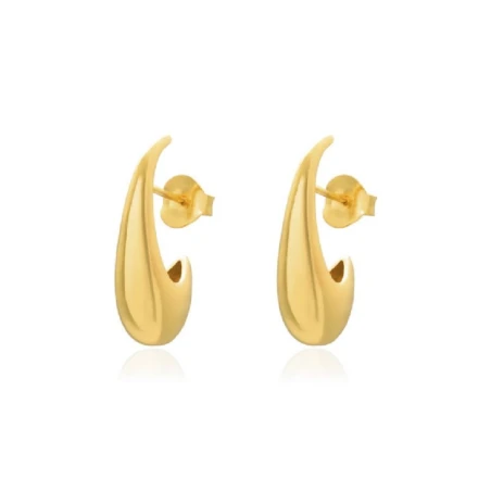 Pendientes Lágrima Plata Baño Oro PPR-AS659H