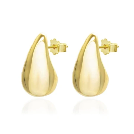 Pendientes Lágrima Plata Baño Oro PPR-E609H