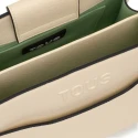 Bolso Shopper TOUS Audree Saffiano Beige Pequeño 2002287004