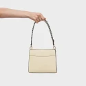 Bolso Shopper TOUS Audree Saffiano Beige Pequeño 2002287004