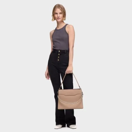 Bolso Shopper TOUS Audree Saffiano Topo Mediano 2002286345