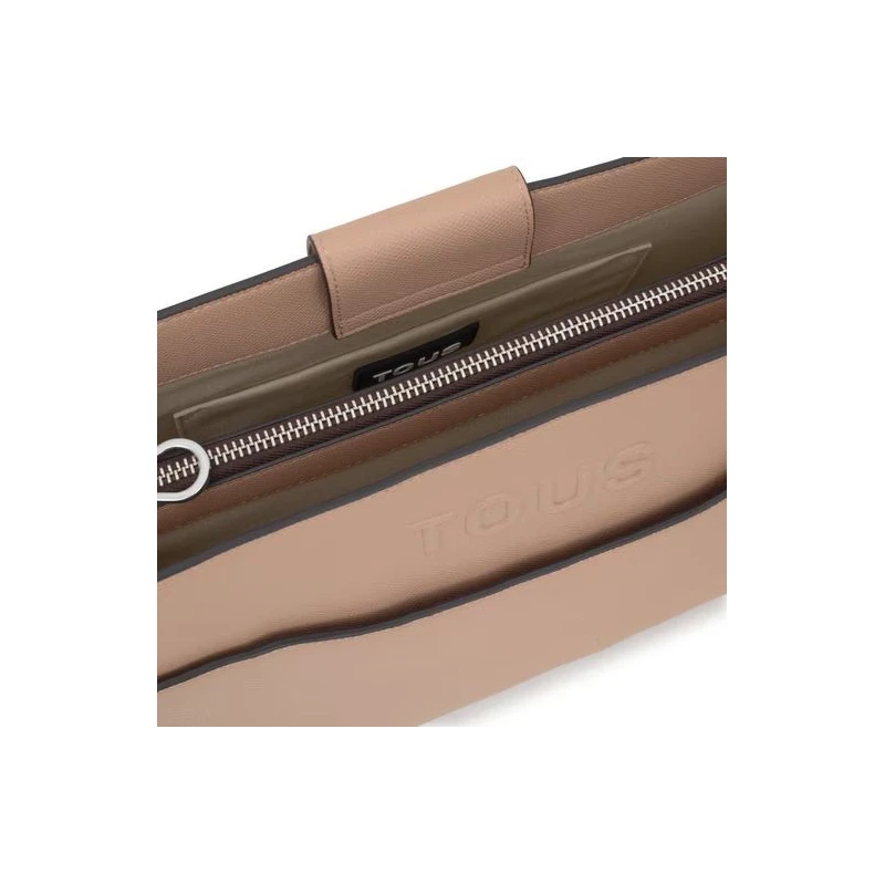 Bolso Shopper TOUS Audree Saffiano Topo Mediano 2002286345