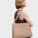 Bolso Shopper TOUS Audree Saffiano Topo Mediano 2002286345