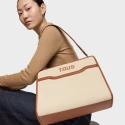 Bolso Shopper TOUS Audree Canvas Camel Mediano 2002286952