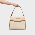 Bolso Shopper TOUS Audree Canvas Camel Mediano 2002286952
