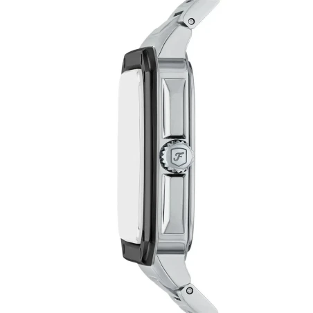 Reloj Fossil Crosby Plateado y Negro Analógico Hombre FS6122
