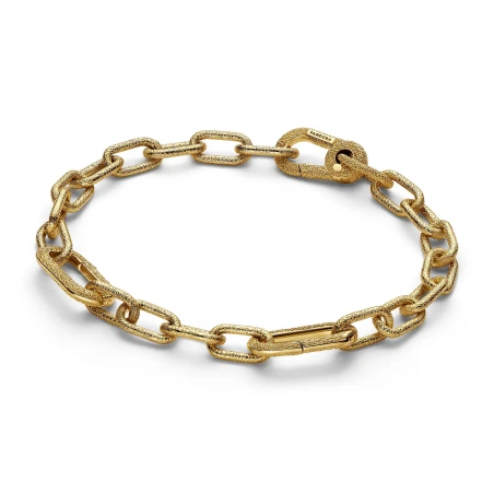 Pulsera Pandora Me Eslabones Link Pequeños Textura Baño Oro 563829C00