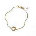 Pulsera Pandora Círculo Forma Orgánica y Perla 563830C01