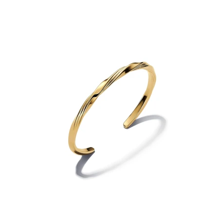 Pulsera Rígida Abierta Pandora Entrelazada Baño Oro 563869C00