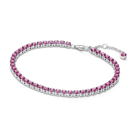 Pulsera Pandora Tenis Rosa Brillante Plata 591469C03