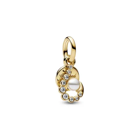 Charm Colgante Doble Pandora Gancho Baño Oro 763891C01