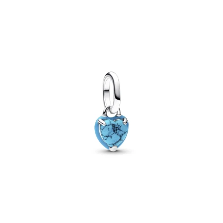 Charm Mini Colgante Pandora Me Corazón Turquesa Plata 793827C01