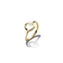 Anillo Pandora Círculo en Pavé Forma Orgánica & Perla Cultivada de Agua Dulce Tratada 163831C01