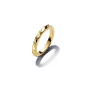 Anillo Pandora Banda Ondulada Baño Oro 163885C00