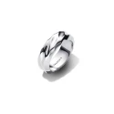 Anillo Pandora Banda Ancha Ondulada Plata 193886C00