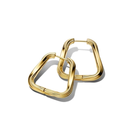 Pendientes Pandora Essence Triángulo Grande Entrelazado Baño Oro 263876C00