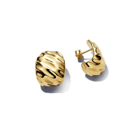 Pendientes Pandora Essence Aros Ondulados Baño Oro 263879C00