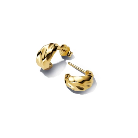 Pendientes Pandora Essence Ondulados Baño Oro 263873C00