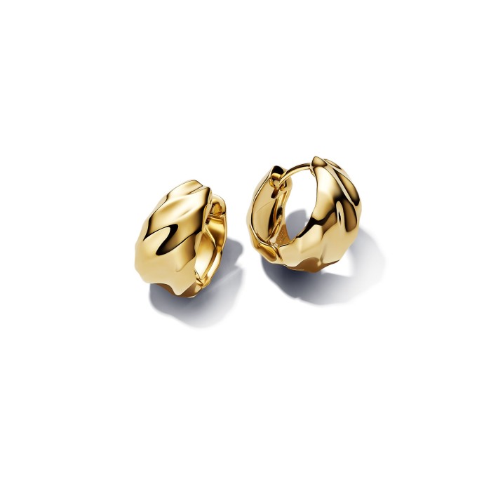 Pendientes Pandora Essence Aros Ondulados Baño...