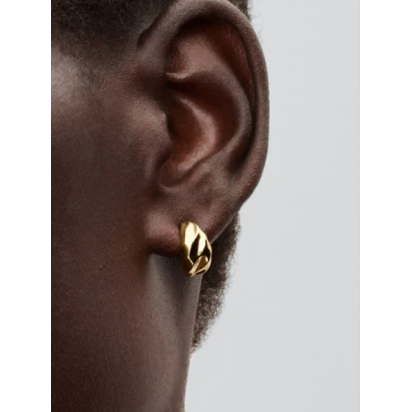 Pendientes Pandora Essence Ondulados Baño Oro 263873C00