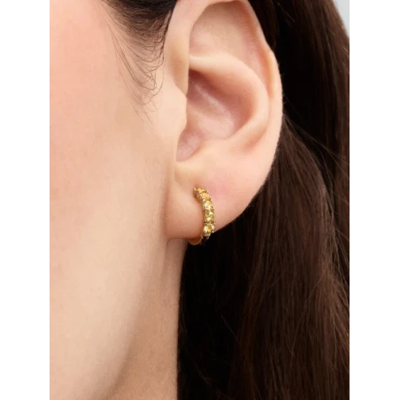 Pendientes Pandora Abrazo Amarillo 263849C01