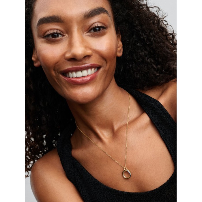 Gargantilla Pandora Forma Orgánica en Dos Tonos...