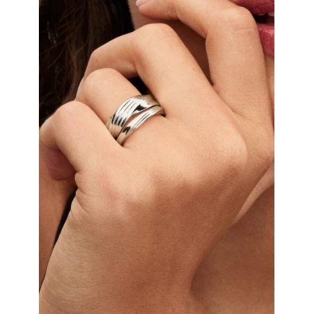 Anillo Doble Pandora Entrelazado Plata 193890C00