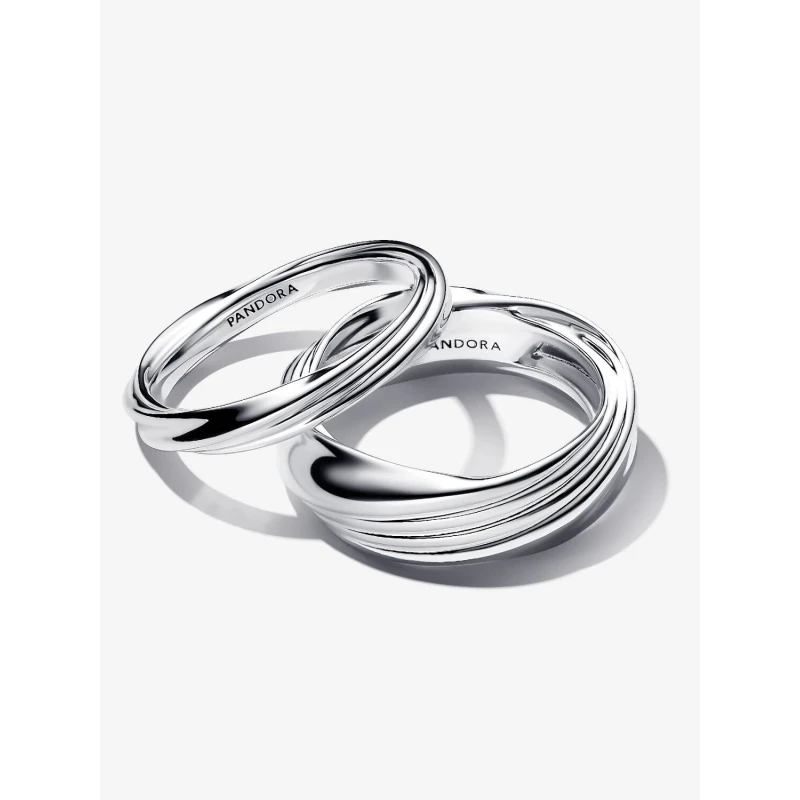 Anillo Doble Pandora Entrelazado Plata 193890C00