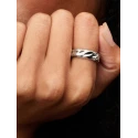 Anillo Pandora Banda Ancha Ondulada Plata 193886C00