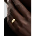 Anillo Pandora Banda Ancha Ondulada Baño Oro 163886C00