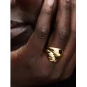 Anillo Pandora Combinables Ondulados Baño Oro 163832C00