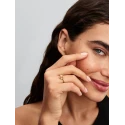 Anillo Pandora Círculo en Pavé Forma Orgánica & Perla Cultivada de Agua Dulce Tratada 163831C01