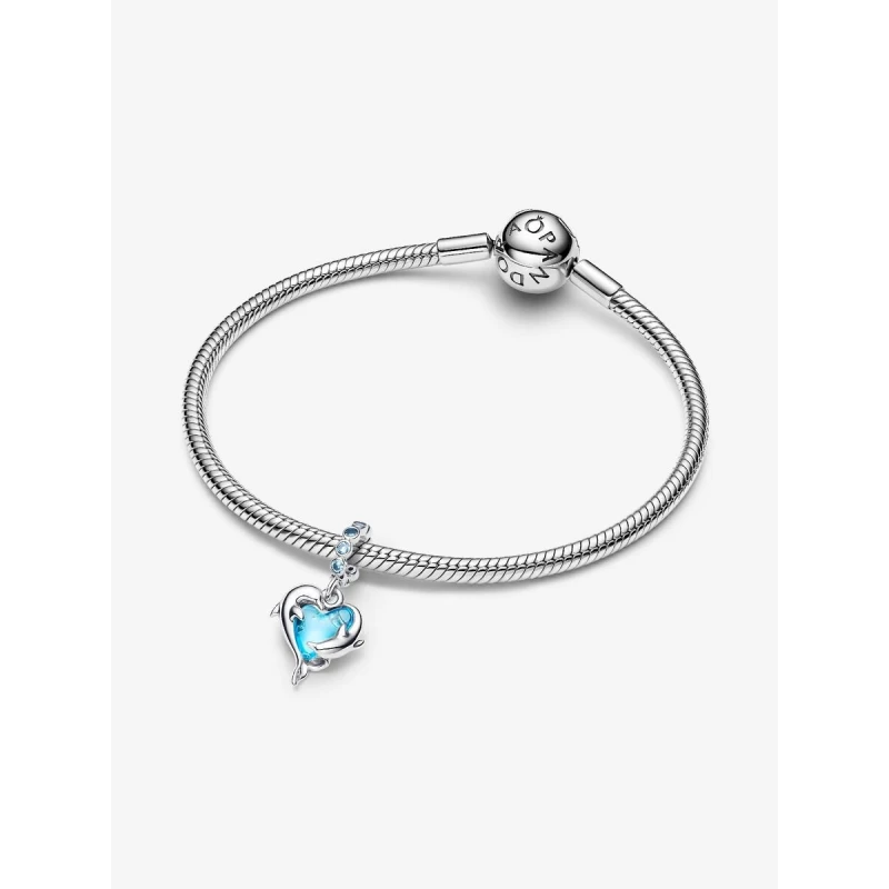 Charm Colgante Pandora Delfines Cristal Murano Azul 793924C01