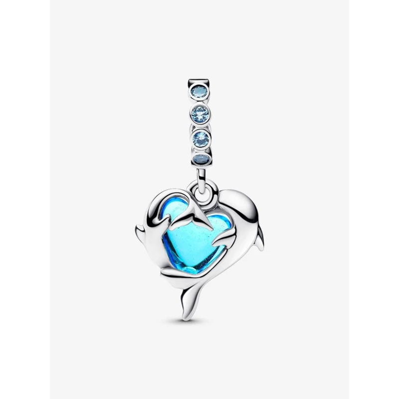 Charm Colgante Pandora Delfines Cristal Murano Azul 793924C01
