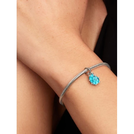 Charm Colgante Pandora Caracola Cristal Murano Azul 793900C01