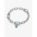Charm Mini Colgante Pandora Me Corazón Turquesa Plata 793827C01