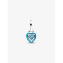 Charm Mini Colgante Pandora Me Corazón Turquesa Plata 793827C01