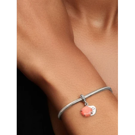 Charm Colgante Doble Pandora Concha Color Coral 793821C01
