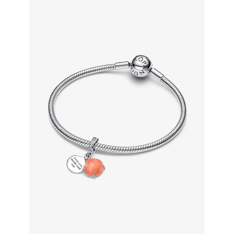 Charm Colgante Doble Pandora Concha Color Coral 793821C01