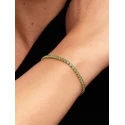 Pulsera Pandora Tenis Verde Baño Oro 561469C02