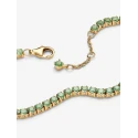 Pulsera Pandora Tenis Verde Baño Oro 561469C02