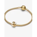 Charm Pandora Olas Abstractas Baño Oro y Perlas 763915C01