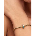 Clip Pandora Azul Aguamarina Baño Oro 763902C01