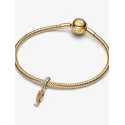 Charm Colgante Pandora Caballito de Mar Baño Oro 763895C01
