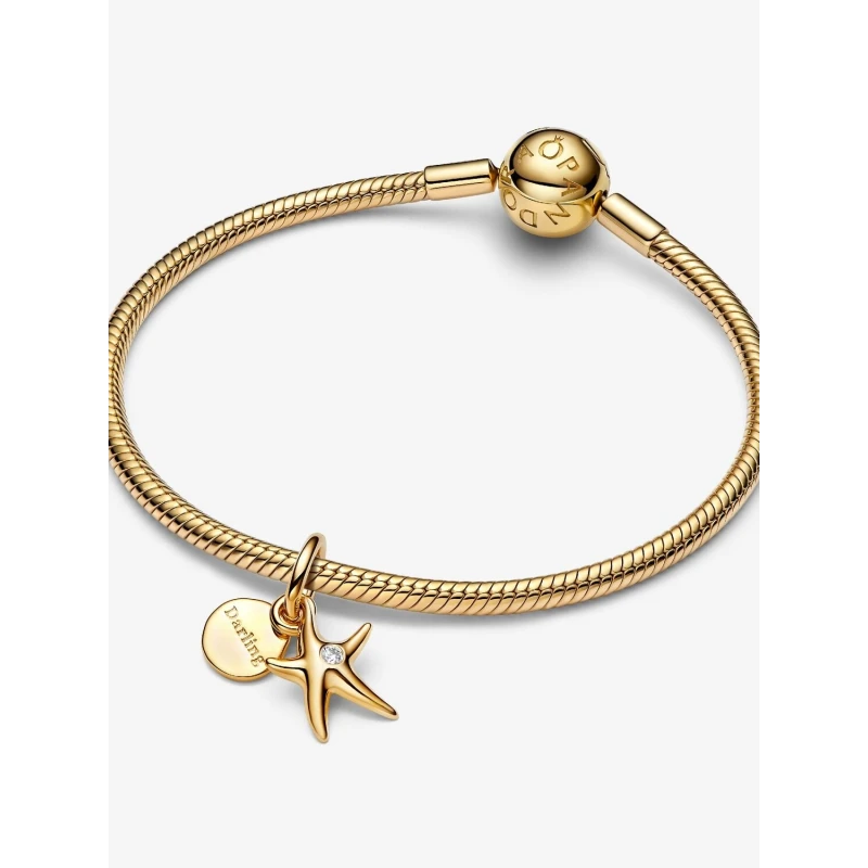 Charm Colgante Doble Estrella de Mar Baño Oro 763892C01