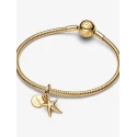 Charm Colgante Doble Estrella de Mar Baño Oro 763892C01