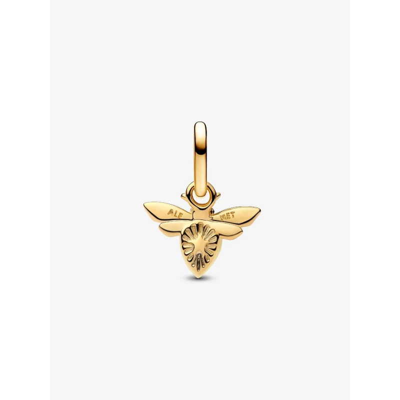 Charm Mini Colgante Pandora Me Abeja Blanca Baño Oro 763826C01