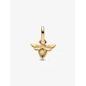 Charm Mini Colgante Pandora Me Abeja Blanca Baño Oro 763826C01